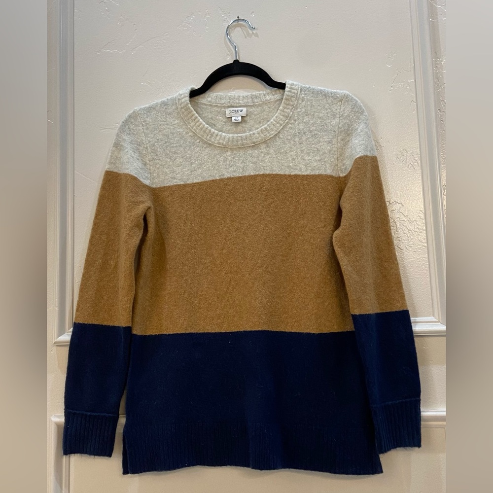 JCrew XS NWOT colorblock sweater